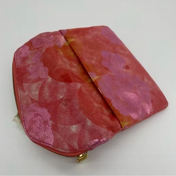 Hobo Daria Sunrise Floral suede leather Embossed Metallic Pink Flowers Crossbody - Picture 13 of 15